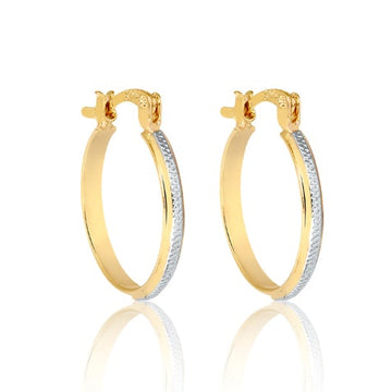 18K Gold Layered Oro Laminado Hoops 21.0518